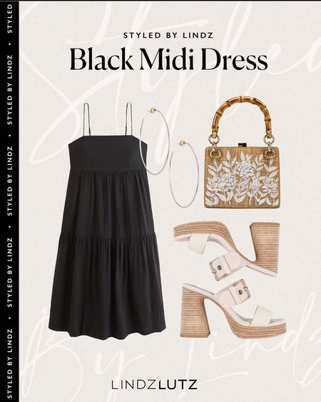 Black midi dress — Summer outfits — LBD 

#LTKunder100 #LTKSeasonal #LTKFind