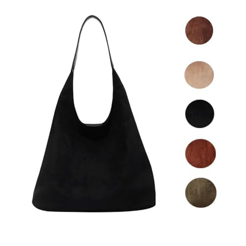 Suede Bag for Women - Brown Tote Hobo Purse, 2024 (C, One Size) | Amazon (UK)