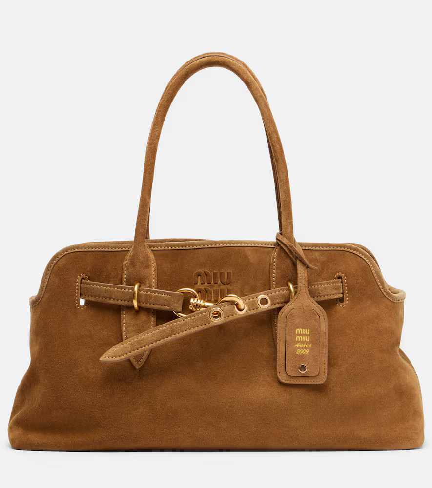 Miu Miu Adventure suede tote bag | Mytheresa (US/CA)