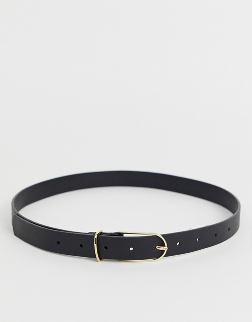 ASOS DESIGN fine oblong clean waist and hip jeans belt | ASOS UK
