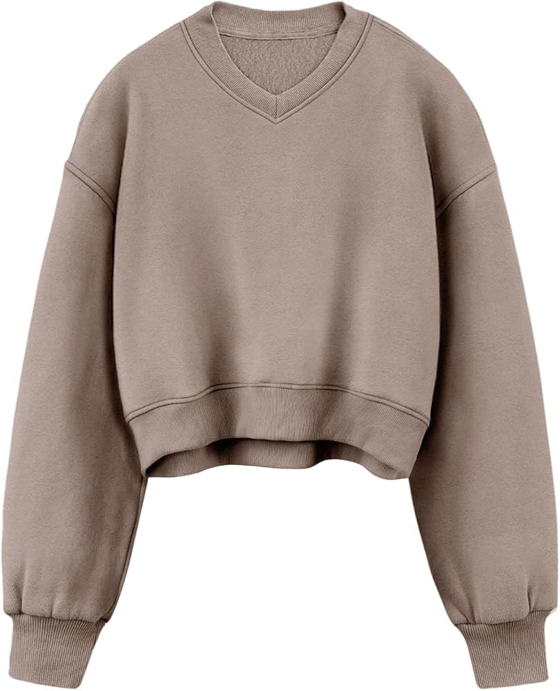 AUTOMET Womens Cropped Sweatshirts Hoodies Long Sleeves Pullover Fleece Crop Tops Fall Fashion Ou... | Amazon (US)