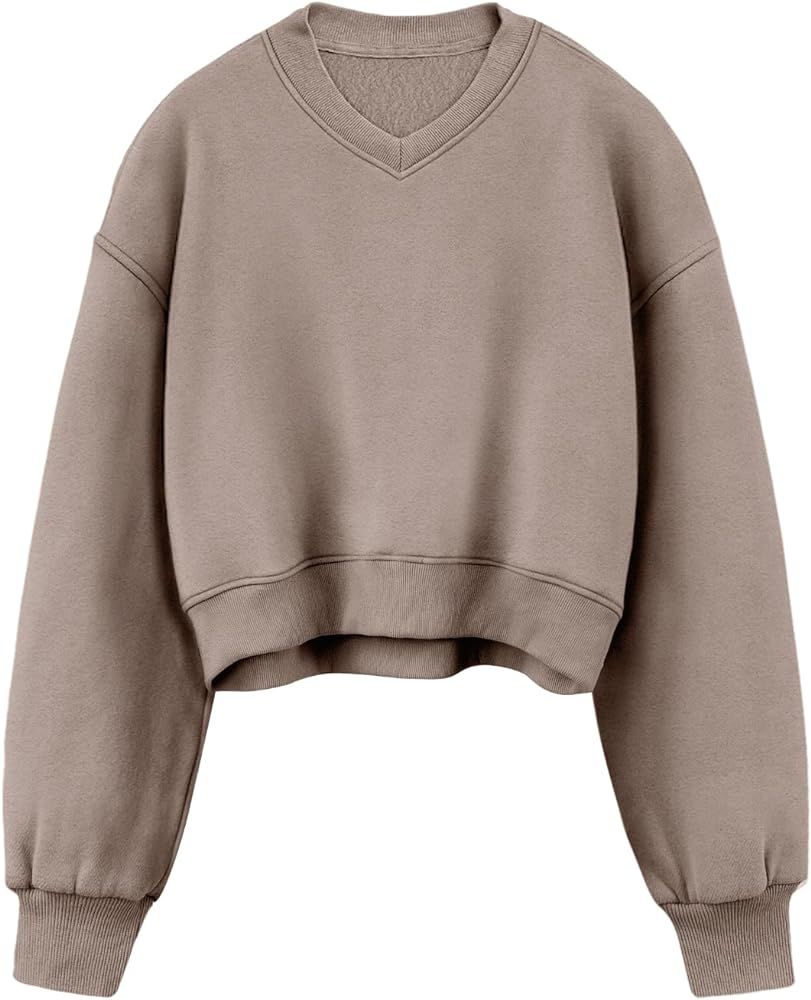 AUTOMET Womens Cropped Sweatshirts Hoodies Long Sleeves Pullover Fleece Crop Tops Fall Fashion Ou... | Amazon (US)