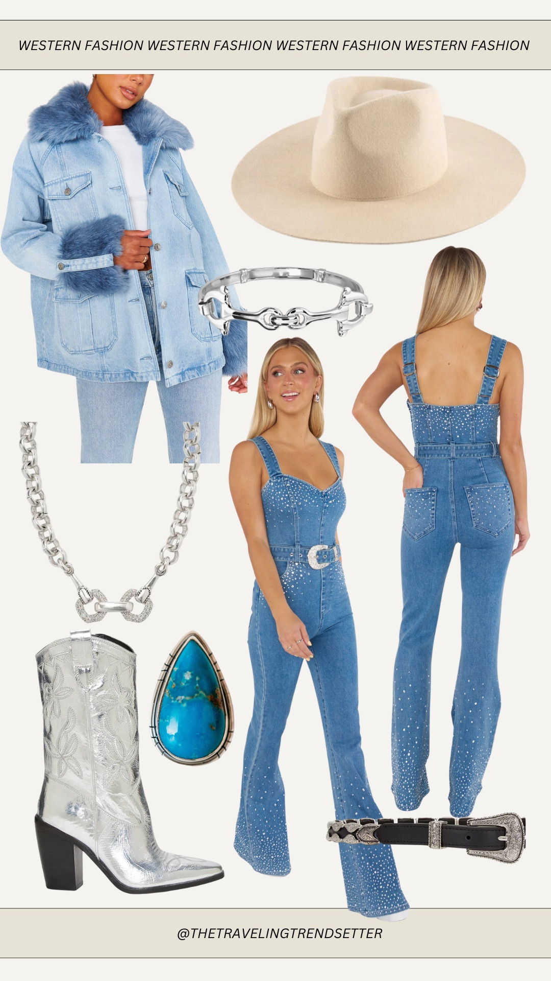 Western fashion outfit idea denim on denim - country concert outfit idea - show me your mumu - western jewelry - boots winter western rodeo 

#LTKFindsUnder100 #LTKStyleTip #LTKShoeCrush