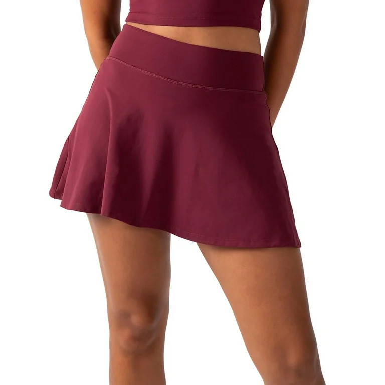 YITTY Active Women's UltraLuxe High-Waist Tennis Skirt with Built-in Shorts, Athleisure, 4-Way-St... | Walmart (US)