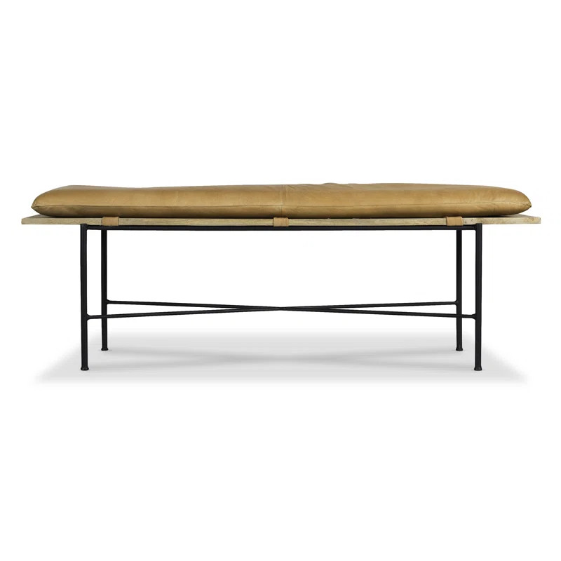 Stallworth Genuine Leather Bench | Wayfair North America