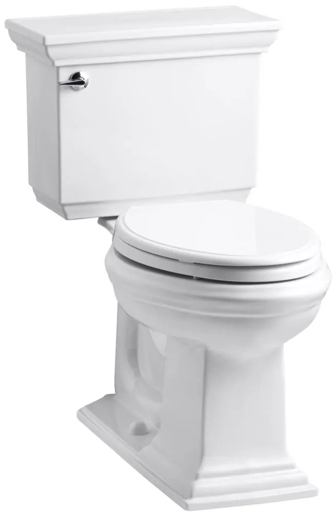 KOHLER Memoirs White Single Elongated Chair height 2-piece Toilet 12-in Rough-In 1.6 GPF | 3819-0 | Lowe's