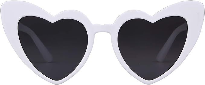 GIFIORE Heart Sunglasses Vintage Cat Eye Clout Goggles Retro Kurt Cobain Glasses | Amazon (US)
