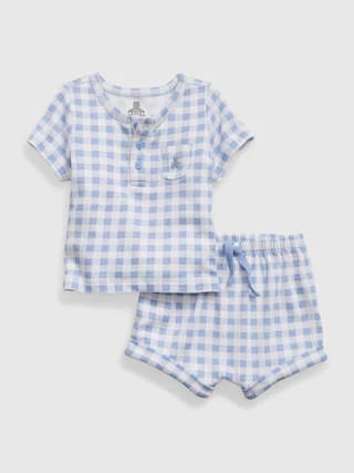 Baby 100% Organic Cotton Henley Two-Piece Outfit Set | Gap (US)
