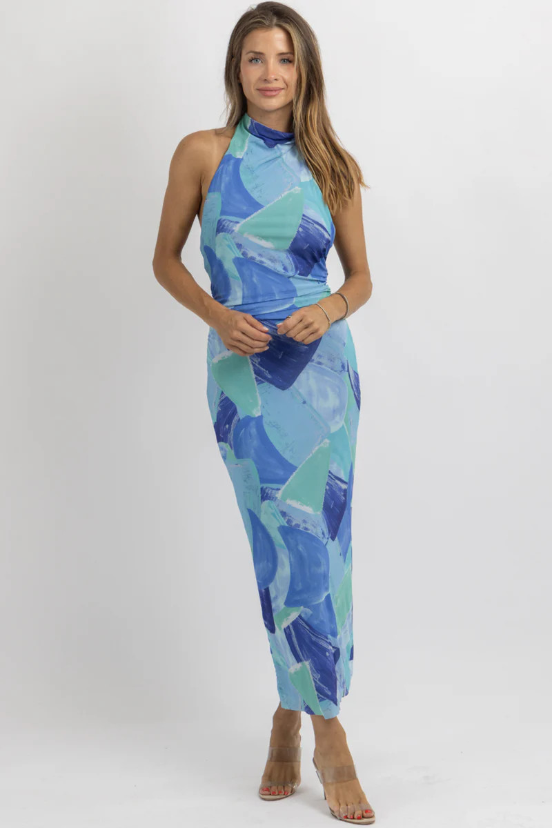 CALYPSO BLUE MAXI DRESS | L'ABEYE
