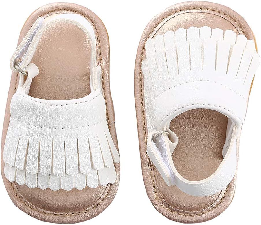Baby Sandal Tassels Summer Toddler Slipper Shoes 0-18 Months | Amazon (US)