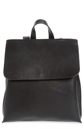 Sole Society Selena Faux Leather Backpack - Black | Nordstrom