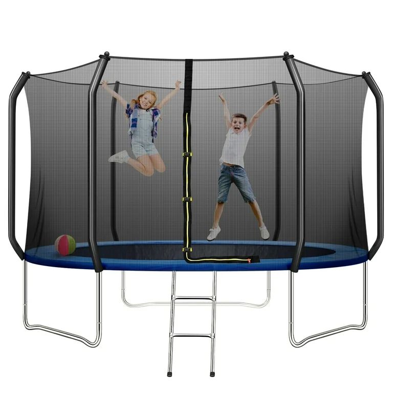 TRIPLE TREE 10 FT Trampoline with Safe Enclosure Net, 660 lbs Capacity for 3 Kids, Outdoor Fitnes... | Walmart (US)
