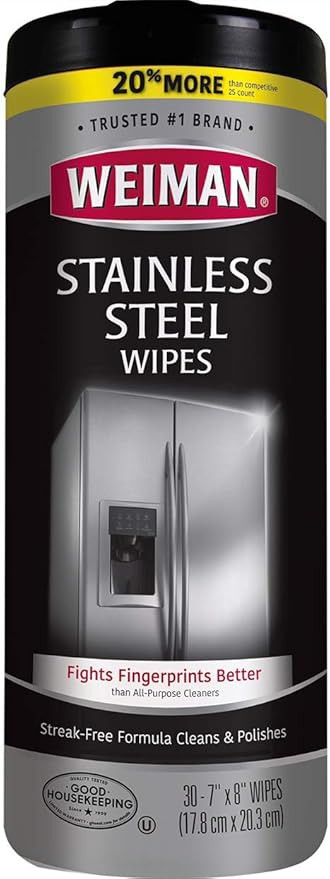 Weiman Products Stainless Steel Wipes 30 Count (Pack of 1) | Amazon (US)