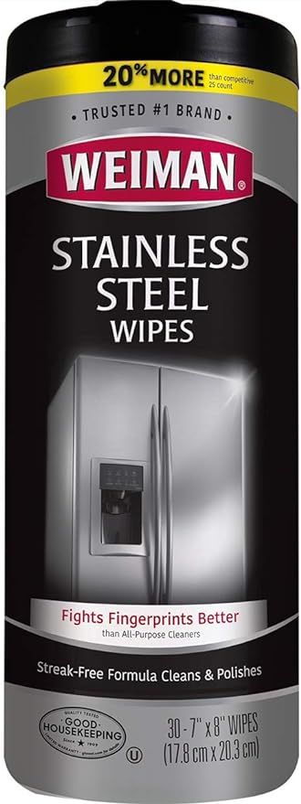 Weiman Products Stainless Steel Wipes 30 Count (Pack of 1) | Amazon (US)