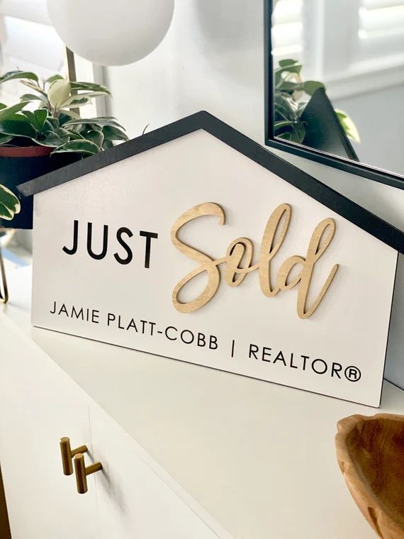 Personalized House Just Sold Sign Realtor Sign Real Estate - Etsy | Etsy (US)