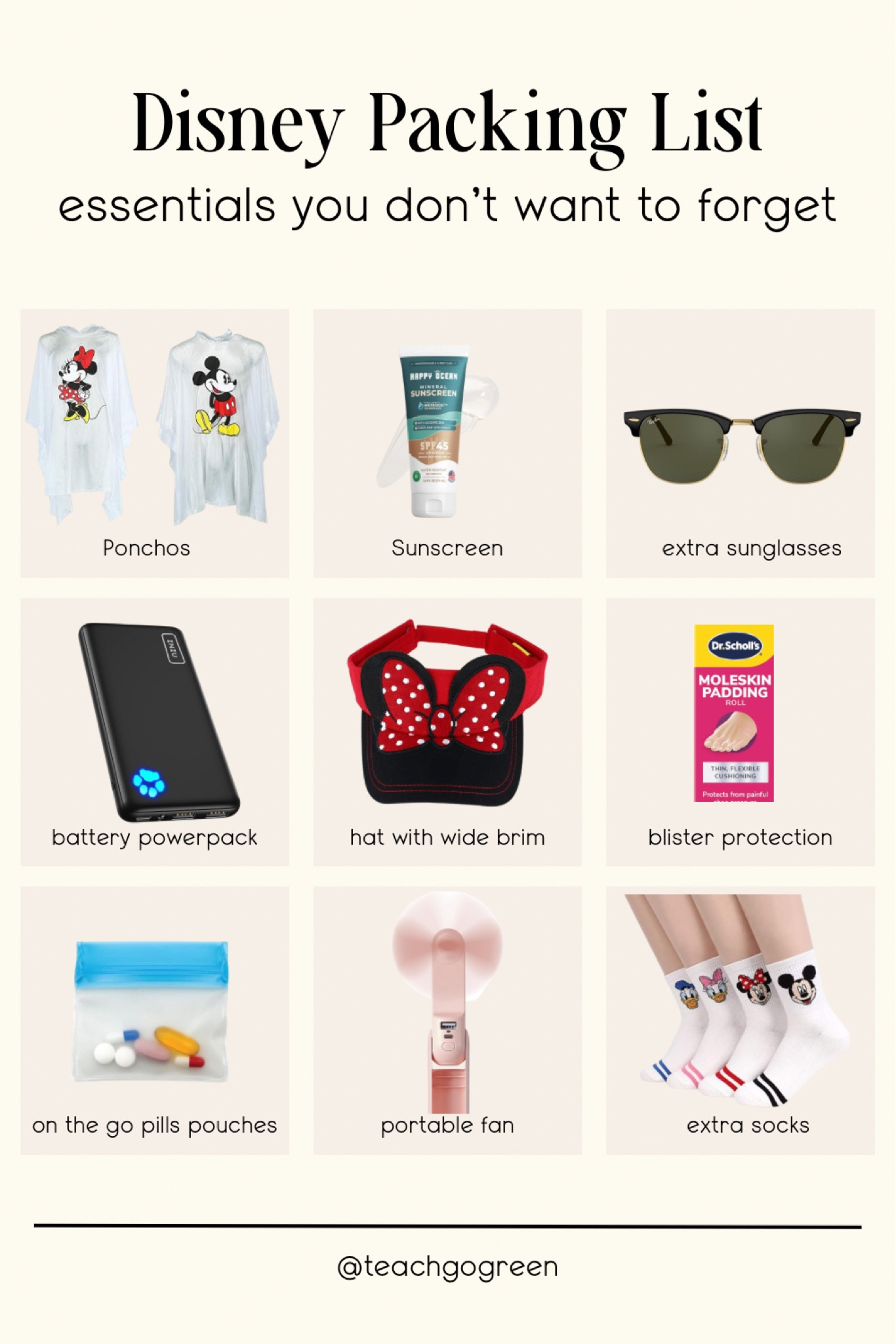 Disney packing list! Disney essentials you don’t want to forget. What to pack for Disney  

#LTKFamily #LTKActive #LTKMidsize