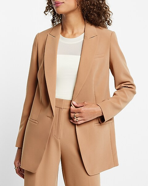 One Button Boyfriend Blazer | Express