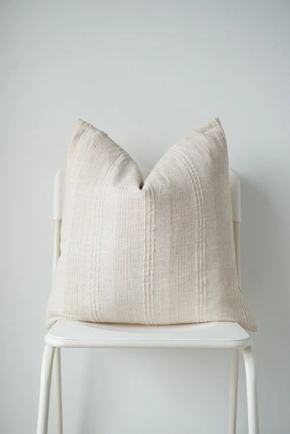 Neutral Hemp hand woven Pillow Cover | Etsy | Etsy (US)