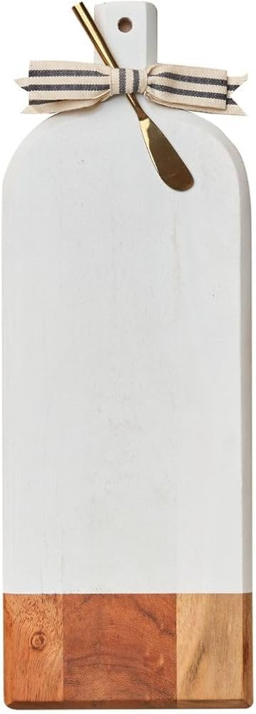 Tabla de madera de acacia para queso y embutidos, forma única con bordes biselados, gran regalo ... | Amazon (US)