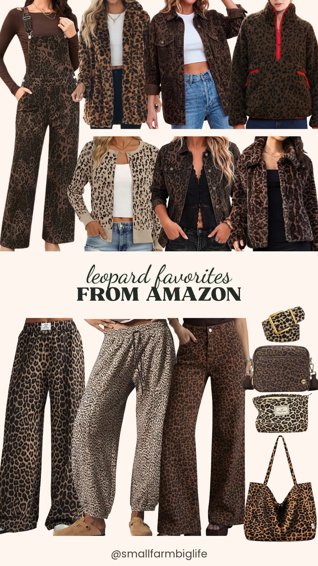Leopard Favorites From Amazon 🐆 Leopard print is one of the biggest fall fashion trends, and these Amazon finds make it easy to add a little wild side to your fall outfits. For bottoms, choose from leopard jogger sweatpants, cheetah print straight leg sweatpants, and high waisted wide leg leopard jeans, plus a fun leopard denim jumpsuit. Layer up with an oversized leopard jean jacket, a fitted cheetah print denim jacket, or a cozy leopard faux fur coat for chillier days. Round out the look with a soft knit cardigan, a fuzzy sherpa half zip pullover, and a wide chunky suede belt. For accessories, there's a leopard makeup bag organizer, a small crossbody bag, and a slouchy corduroy hobo bag. Whether you wear one statement piece or go bold head to toe, these leopard favorites are so fun for fall outfits for women over 50 and beyond!

#amazonfashion #amazonfinds #leopardprint #falloutfits #fallfashion 

 #LTKootd #LTKSeasonal #LTKOver40