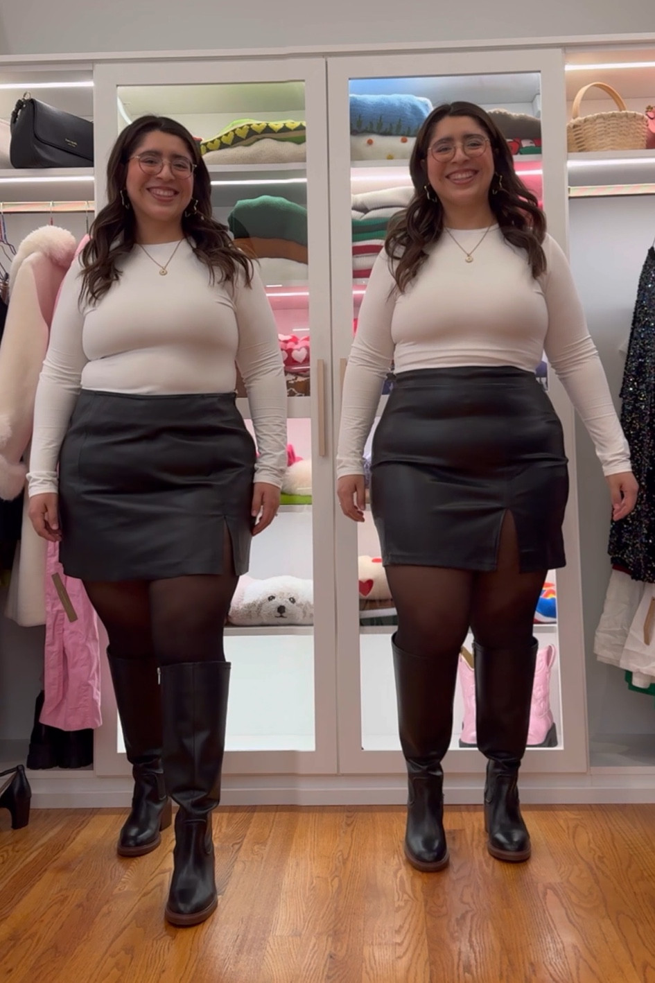 Did you guess right? The splurge is on the left!
Wearing the 14 in the left one, XL in the right one!
Wearing large in the top!

#LTKmidsize #LTKSeasonal #LTKsalealert