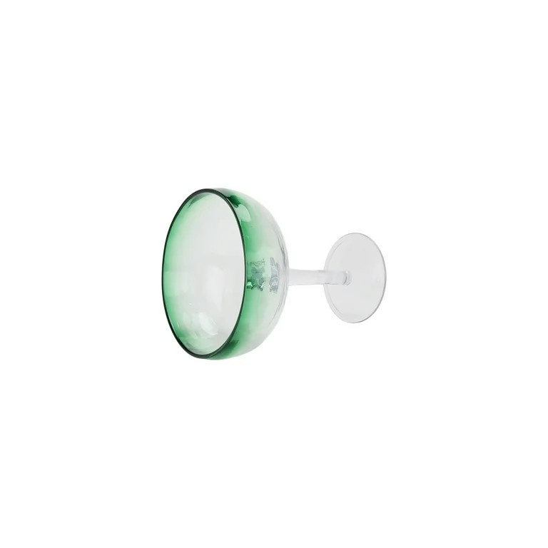 Mainstays by Becky G. & Alejandra 18-Ounce Acrylic Margarita Glass, Green Rim | Walmart (US)