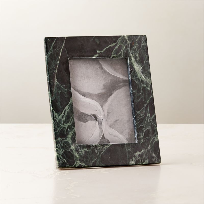 Ollara Green Marble Picture Frame 5''x7'' + Reviews | CB2 | CB2