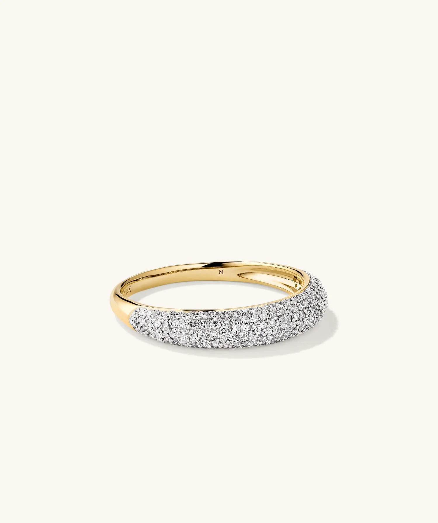 Pavé Diamond Thin Dôme Ring | Mejuri Fine Crew