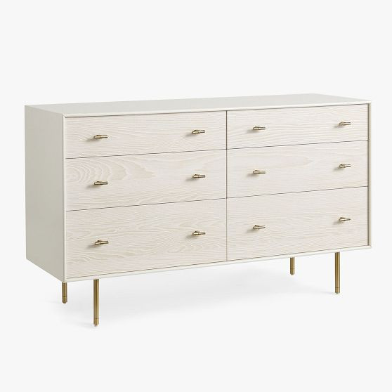 west elm x pbt Modernist 6-Drawer Wide Dresser (56w x 19d") | Pottery Barn Teen