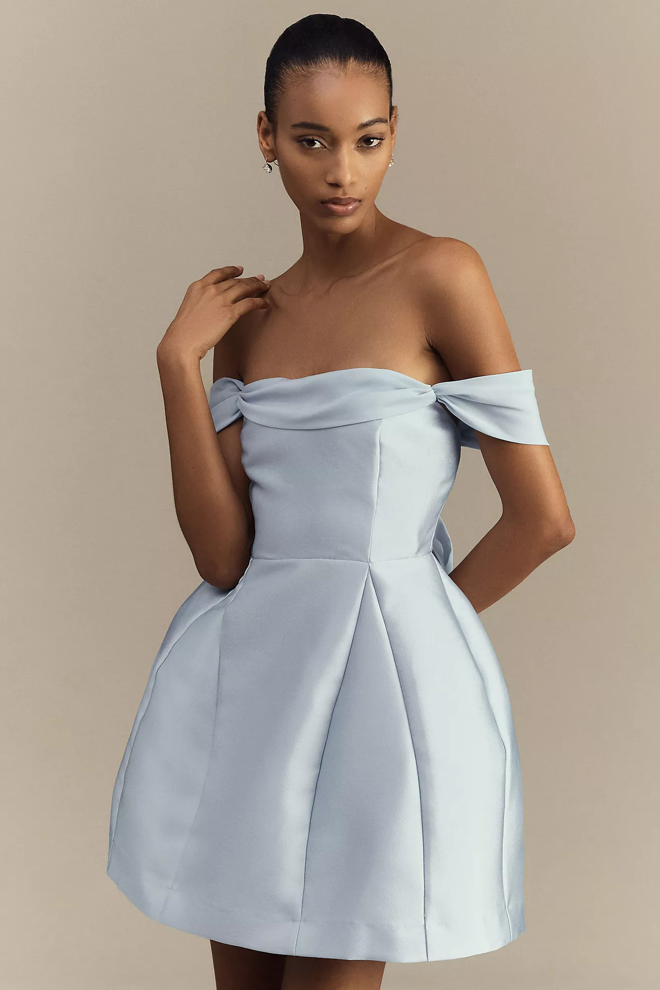 BHLDN Lydia Off-The-Shoulder Corset Mini Dress | Anthropologie (US)