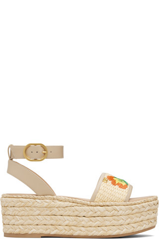 Beige Espadrillas Sandals | SSENSE