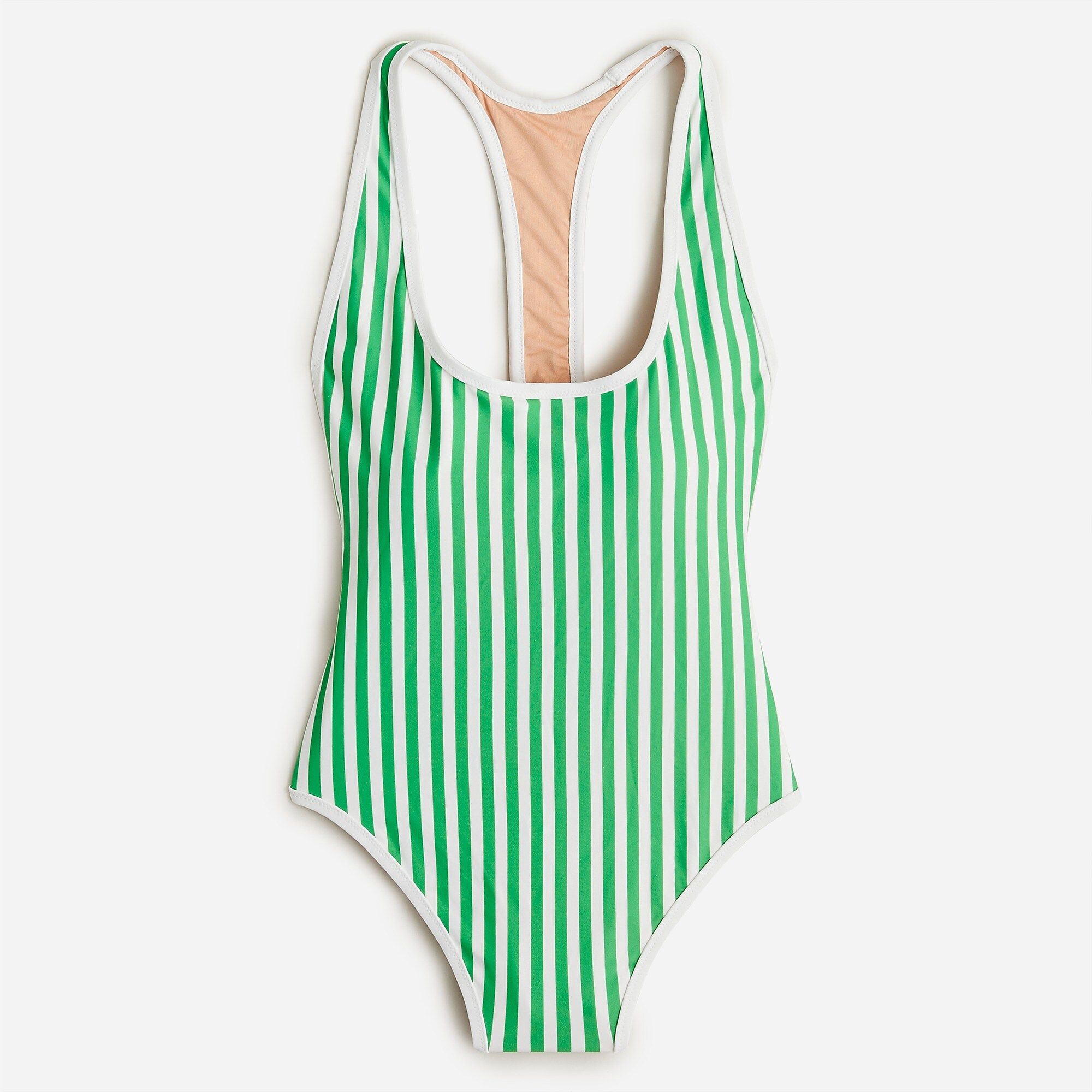 Racerback one-piece swimsuit in stripe | J.Crew US