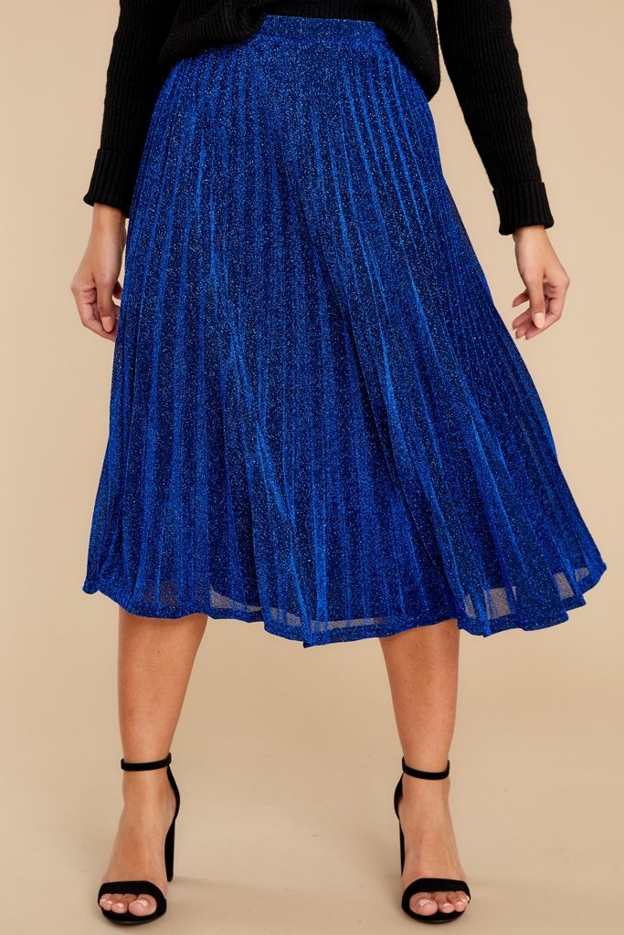 Magic Moments Navy Blue Maxi Skirt | Red Dress 