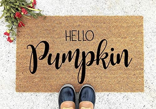 Yor242len, zerbino con Scritta in Lingua Inglese “Hello Pumpkin Welcome Zerbino di Benvenuto, S... | Amazon (IT)