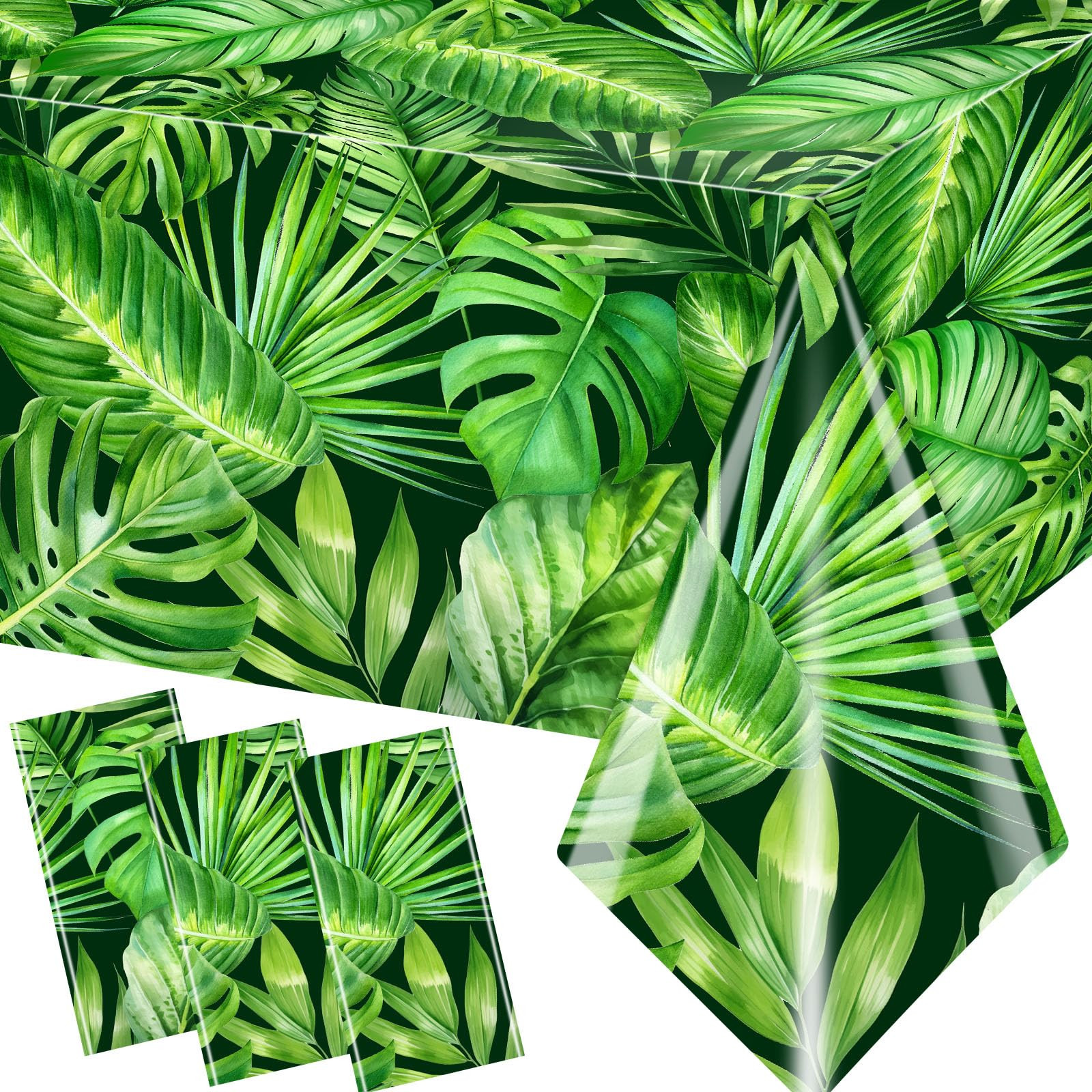 HAKOTI Jungle Safari Animal Theme Tablecloth,3Pcs Animal Print Table Covers Wild Leaf Tablecloths... | Amazon (US)