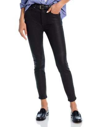 x Alix Earle The Alix High Rise Skinny Jeans in Black Coat | Bloomingdale's (US)