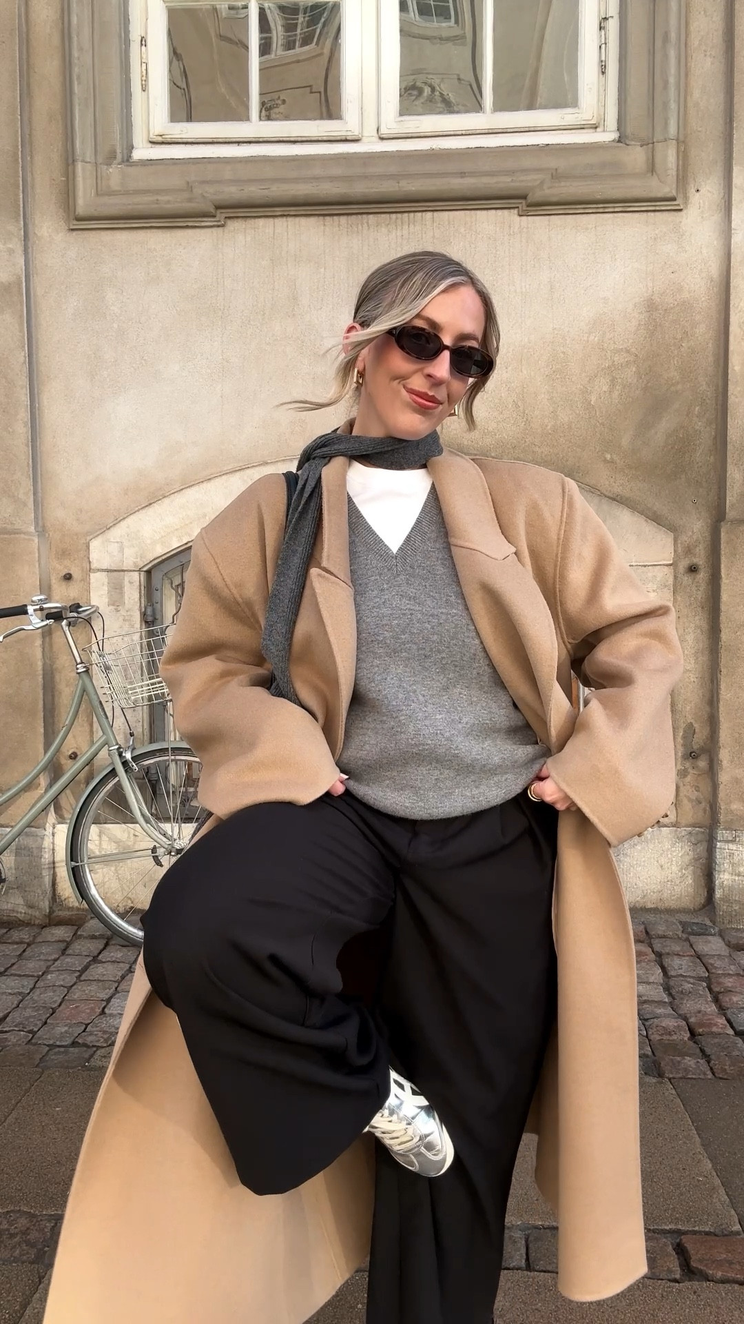 Quick fit check in my new camel coat & trainers 🤎👟 

Black trouser, silver trainers, camel coat, knit vest, grey jumper 

#LTKstyletip #LTKuk #LTKFashionMonth