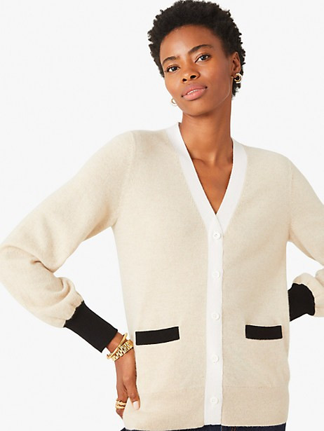 colorblock cashmere gallery cardigan | Kate Spade (US)