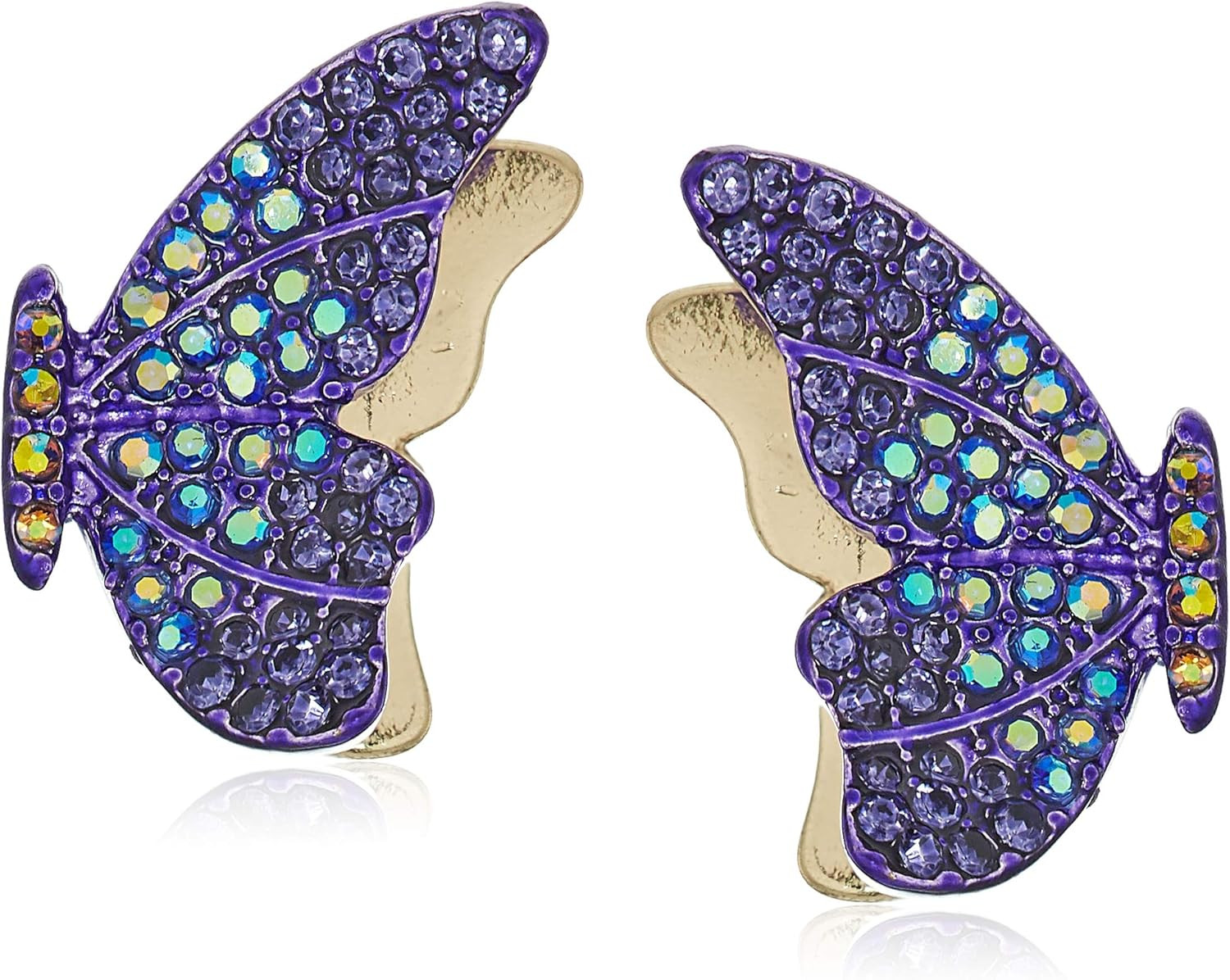 Betsey Johnson Pave Butterfly Stud Earrings | Amazon (US)