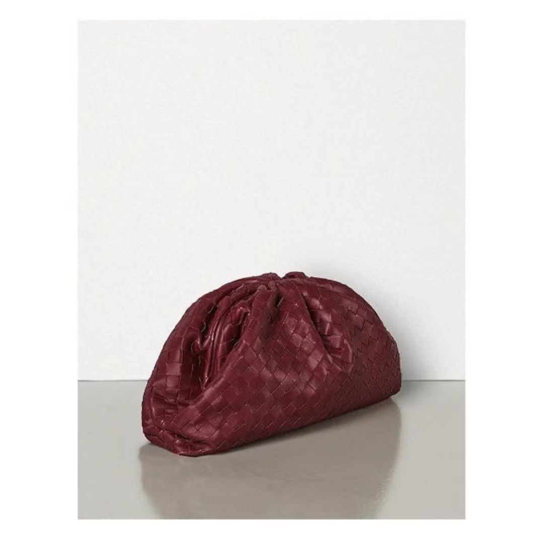 Woven Pouch Calfskin Leather Bag Designer Handbag Clutch Bag - Etsy | Etsy (US)