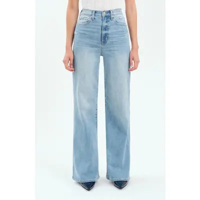 DAZE Farout Wide Leg Jeans in Blooming Vintage at Nordstrom, Size 26 | Nordstrom