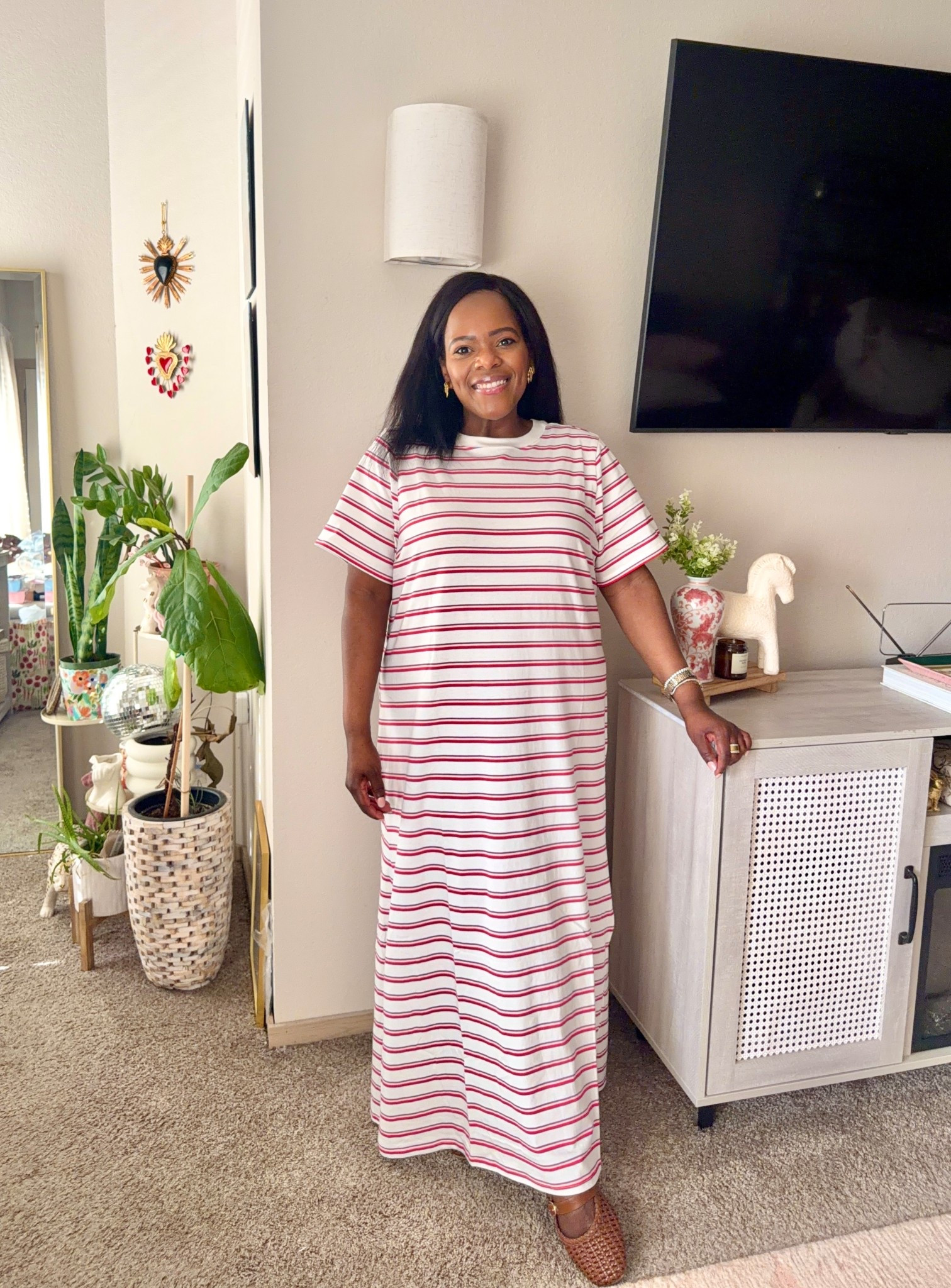 Old navy stripe maxi t-shirt dress / wearing xl petite 

#LTKootd #LTKdayinmylife #LTKgrwm