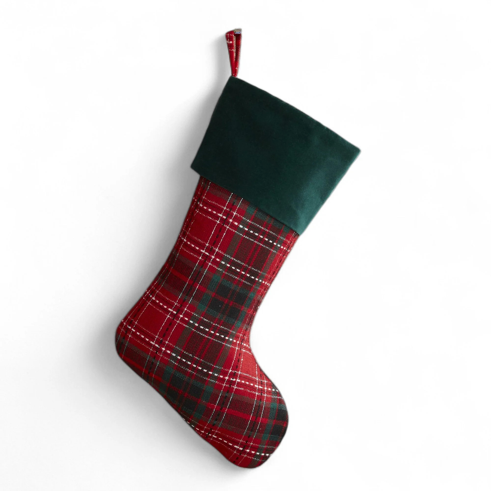 Personalization Mall Holiday Plaid Christmas Stocking - Walmart.com | Walmart (US)