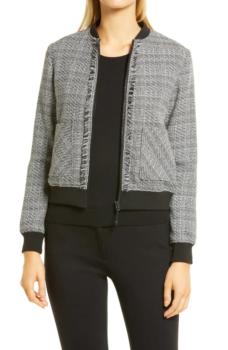 Anne Klein Tweed Bomber Jacket | Nordstrom | Nordstrom