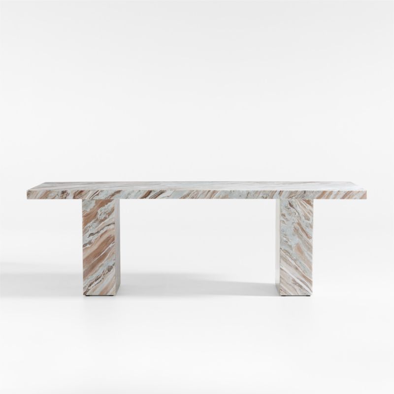 Gustav 92" Marble Dining Table + Reviews | Crate & Barrel | Crate & Barrel