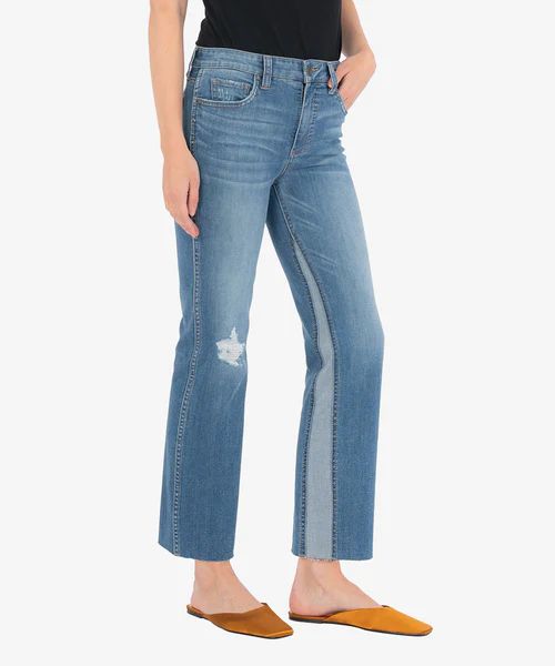 Kelsey High Rise Fab Ab Ankle Flare (Sustainable - Spacious Wash) - Kut from the Kloth | Kut From Kloth