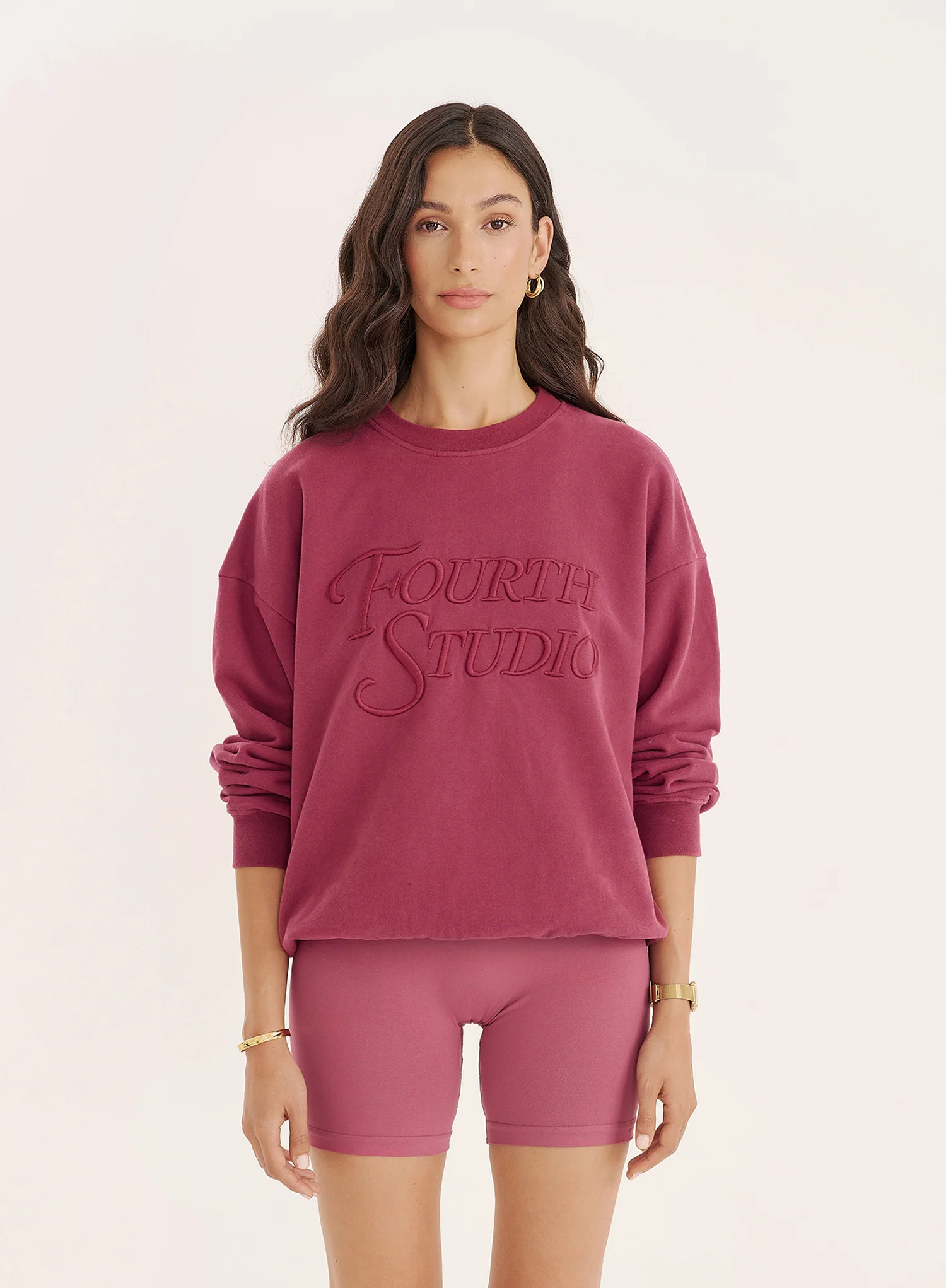 Berry Fourth Branded Sweatshirt- Cassis | 4th & Reckless