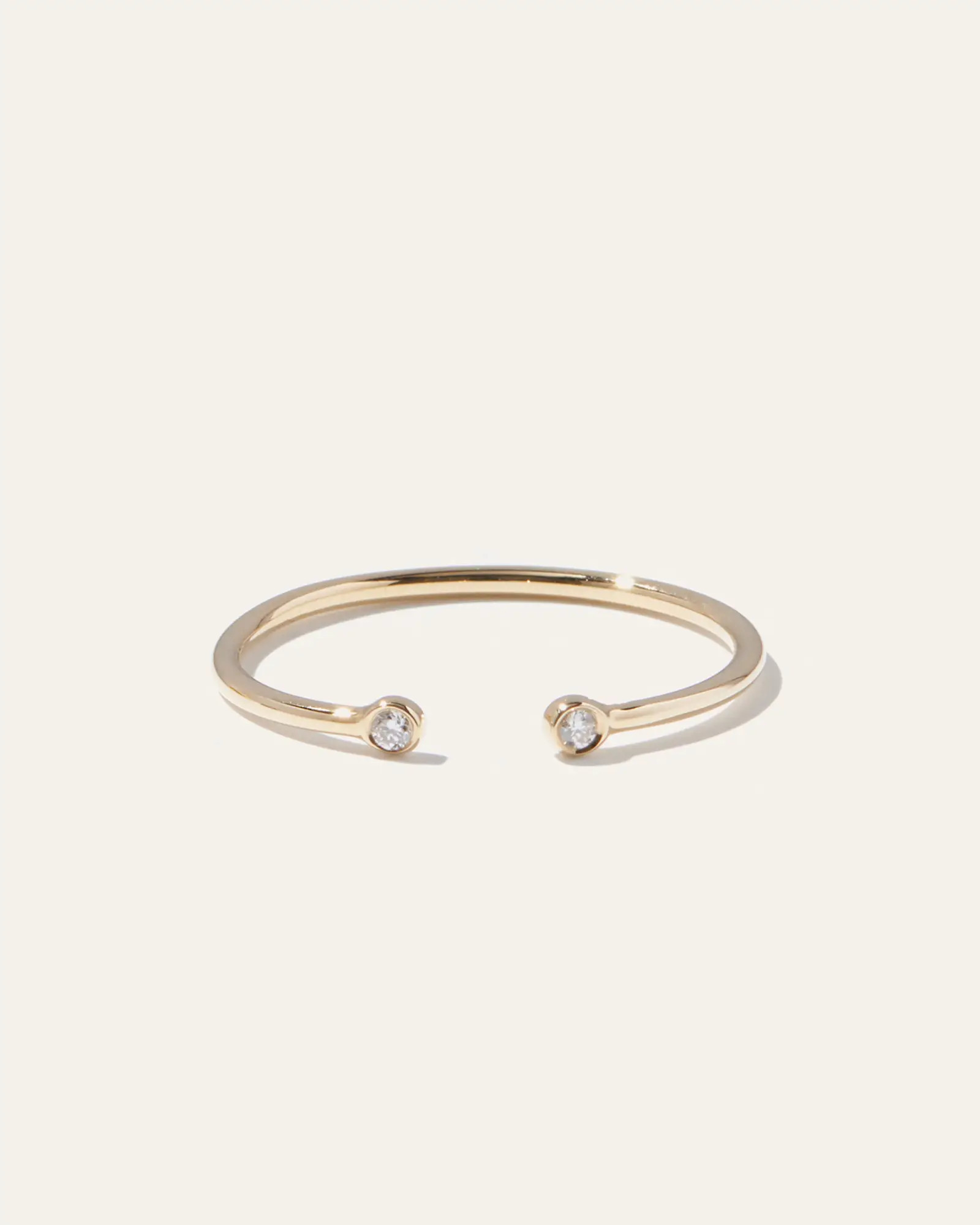 14K Gold Diamond Bezel Open Ring | Quince