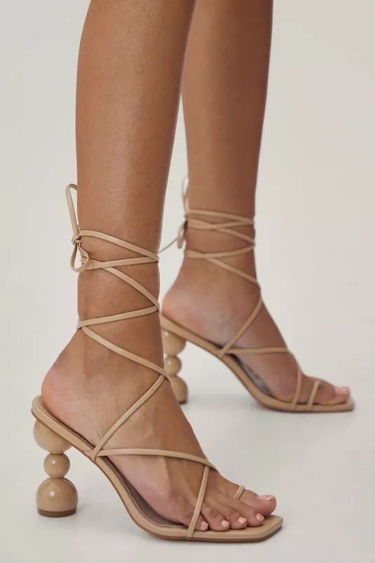 Faux Leather Strappy Alternative High Heels | Nasty Gal (US)