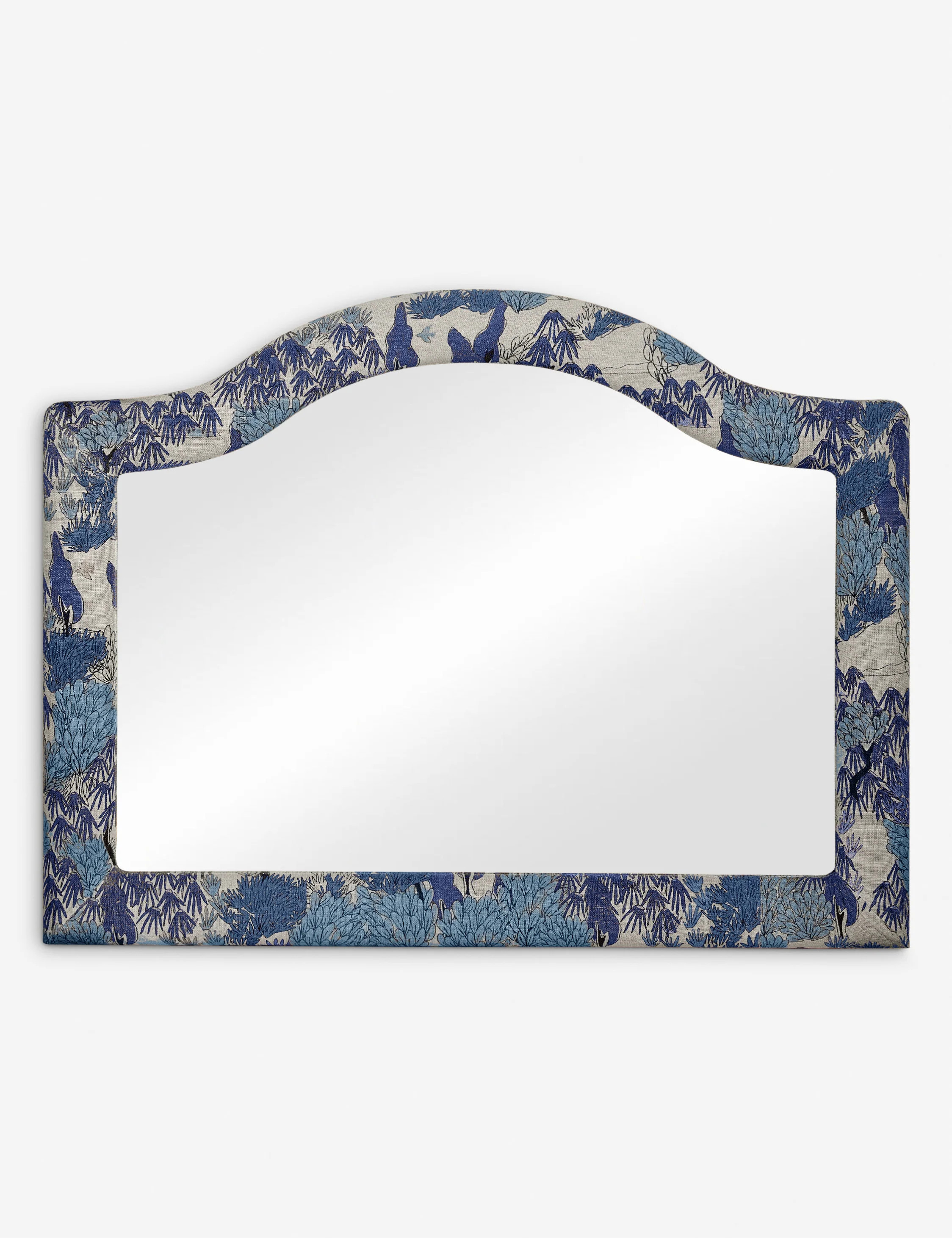 Garden Walk Upholstered Mantel Mirror by Sarah Sherman Samuel | Lulu and Georgia 